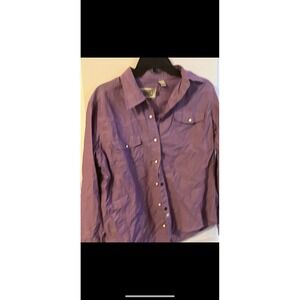 C.E. Schmidt Workwear Fit For Her Purple Western Shirt Long Sleeve Womens L